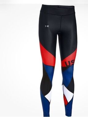 Under Armour Men’s Black Red Blue Colorblock Swim Leggings